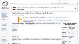 
                            6. Vignan's Foundation for Science, Technology & Research - Wikipedia