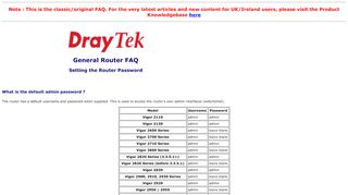 
                            1. Vigor Router FAQ - Changing Router Password - draytek.co.uk