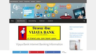 
                            6. Vijaya Bank Internet Banking information and login guidelines.