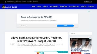 
                            7. Vijaya Bank Net Banking Login, Register, Reset Password ...