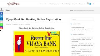 
                            6. Vijaya Bank Net Banking Online Registration - Gen Pros