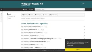 
                            7. Village of Nyack, NY Table of Contents - eCode360