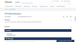 
                            4. VIP Administrators - Symantec Support
