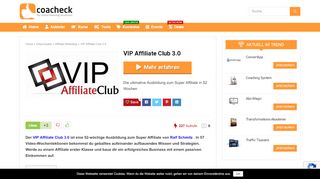 
                            8. ▷ VIP Affiliate Club 3.0 🥇 • 2019 • Alle Infos, Kosten ...