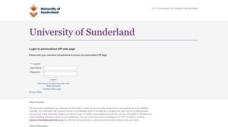
                            8. VIP Page Login - Prospectus Form - University of Sunderland