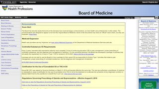 
                            6. Virginia Board of Medicine