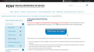 
                            9. Virginia EMS Portal – Emergency Medical Services