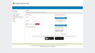 
                            3. Virginia Natural Gas :: Login