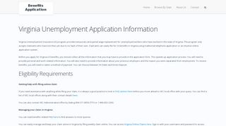 
                            9. Virginia Unemployment Application