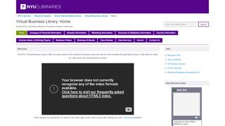 
                            8. Virtual Business Library: Home - New York University