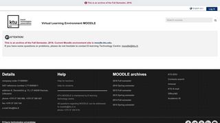 
                            5. Virtual Learning Environment MOODLE - KTU