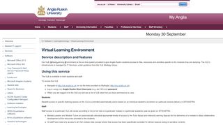 
                            2. Virtual Learning Environment (VLE) - My.Anglia Homepage