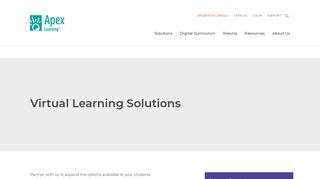 
                            5. Virtual Learning Solutions | Apex Learning