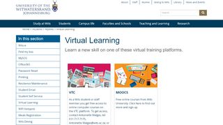 
                            7. Virtual Learning - Wits University