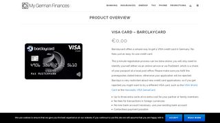 
                            5. VISA Card – Barclaycard - mygermanfinances.de