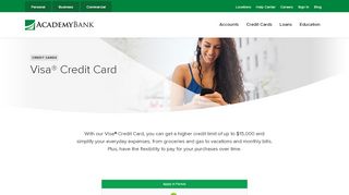 
                            5. Visa® Credit Card | Academy Bank