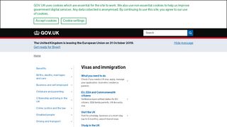 
                            10. Visas and immigration - GOV.UK