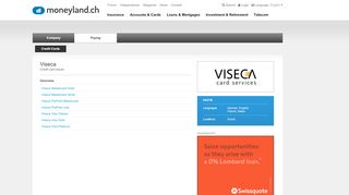 
                            8. Viseca credit cards - moneyland.ch