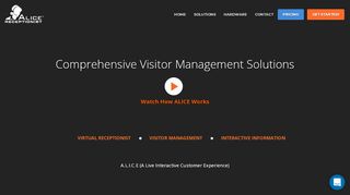 
                            2. Visitor Management Solution with ALICE Virtual Receptionist