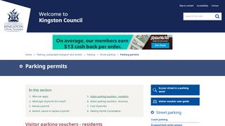 
                            1. Visitor parking vouchers - residents | Parking ... - Kingston Council