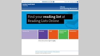 
                            1. Visitors - Library & Learning Resources | London South Bank University