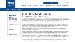 
                            2. Visitors & Patients Lebanon, Indiana (IN), Witham Health Services