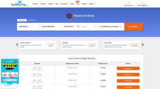 
                            8. Vistara Airlines Flight tickets Booking, Top Routes, Deals ...