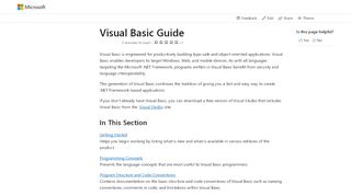 
                            2. Visual Basic | Microsoft Docs