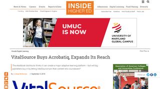 
                            9. VitalSource acquires courseware platform Acrobatiq - Inside Higher Ed