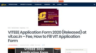 
                            3. VITEEE Application Form 2020 - AglaSem Admission