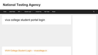 
                            5. viva college student portal login | | National Testing …