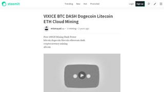 
                            4. VIXICE BTC DASH Dogecoin Litecoin ETH Cloud Mining ...