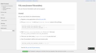 
                            5. VK.com (former Vkontakte) — Python Social Auth …