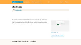 
                            9. Vle Aku (Vle.aku.edu) - The Aga Khan University: Log in to the site