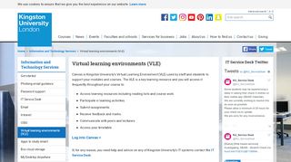 
                            1. VLE Canvas login - Information and Technology Services - Kingston ...