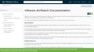 
                            7. VMware AirWatch Documentation - VMware Docs