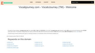 
                            2. Vocabjourney.com: VocabJourney (TM) - Welcome