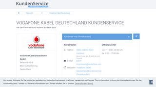 
                            3. Vodafone Kabel Deutschland - Kundenservice