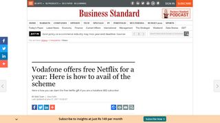 
                            4. Vodafone offers free Netflix for a year: Here is how to avail of ...