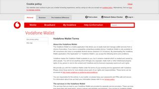 
                            3. Vodafone Wallet | Terms and conditions | Vodafone