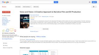 
                            8. Voice and Vision: A Creative Approach to Narrative Film and DV ...