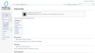 
                            1. Voice lines - Portal Wiki