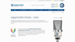 
                            5. Voice talent application – zappmedia® Voices