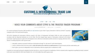 
                            8. Voice Your Comments about CTPAT & the Trusted Trader Program ...