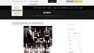 
                            5. Voleibol feminino do Bandeirante Brusque Memória - A ...