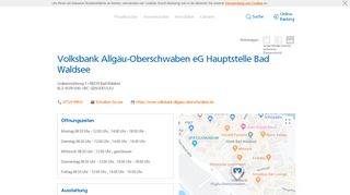 
                            1. Volksbank Allgäu-Oberschwaben eG Hauptstelle …