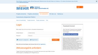 
                            6. Volksbank Allgäu-Oberschwaben - Viele schaffen mehr - Login