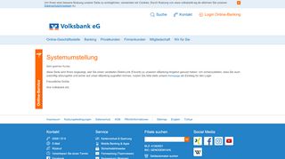 
                            9. Volksbank eG Baustellenseite Systemumstellung