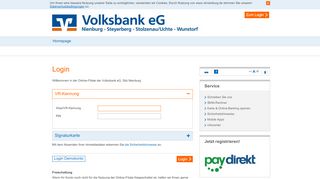 
                            1. Volksbank eG, Sitz Nienburg Online-Filiale - BLZ …