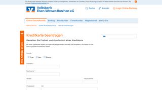 
                            9. Volksbank Elsen-Wewer-Borchen eG Kreditkarte beantragen